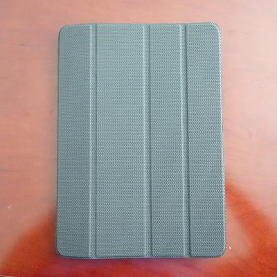 China Ultra thin Ipad 6 Leather tablet book cover , Gray Drop Stand Leather Cover for sale