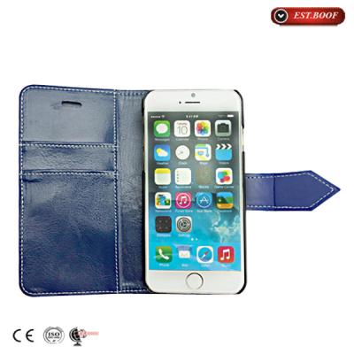 Chine Le téléphone portable de cuir de style de portefeuille enferme le chaud-pressing avec l'agrafe de ceinture à vendre