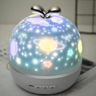 China Rotating Element Music Box Night Lights LED Sky Projector Atmosphere Lights Christmas Decoration Gift with Music Box Headboard Table Lamp for sale