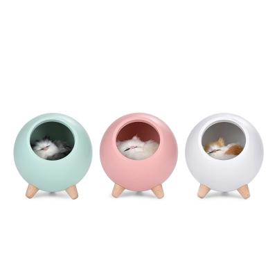 China Modern Creative Cute Cat LED Night Light Pet Decorations Bedside USB Atmosphere Fill Lamp For Gift for sale