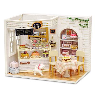 China DIY TOY Doll House Gift Toys with LED Lights Suitable for Parents and Child Couples to Give Gifts Cake Diary Dollhouse DIY for sale