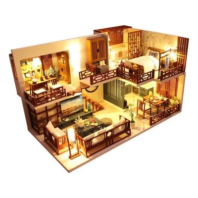 China DIY TOY Low Price Crafts With LED Lights Is Suitable For Decoration DIY Gifts Quiet Time Dollhouse for sale