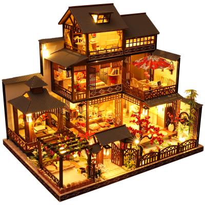 China DIY TOY 3D Art Yaquan Yard Wooden Dollhouse Collections DIY Doll House Children's Handmade Educational Toys for sale