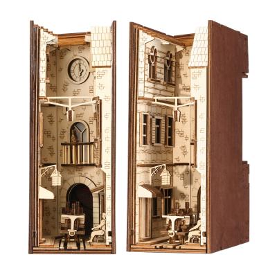 China DIY TOY Factory Hot Sale DIY Furniture Wooden Bookends and Shelves Inserts Creative Gifts Book Nook Decoration for sale