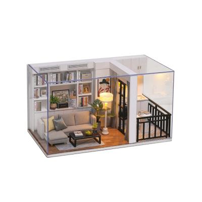 China DIY TOY Chinese Suppliers 3D Wooden Children's Toy DIY Dollhouse Set Vitality Life Intelligent Creative Dollhouse for sale