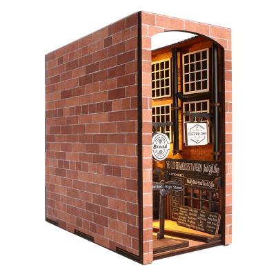 China DIY TOY New Product Diy Easy Wall Street Book Romantic Nook Wooden Kits Aisle Dollhouse Diorama Decor for sale