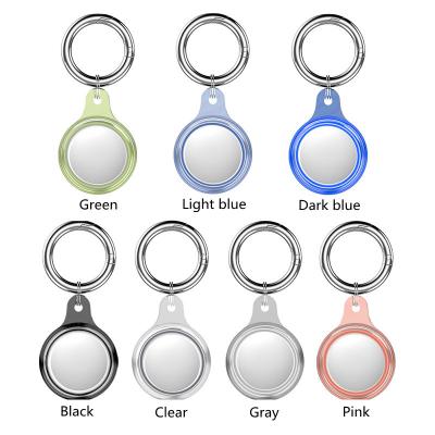 China Anti-drop Silicone Cover Device For Airtag Dog Seal Detector Tracker Safe Holder Key Chain For Apple AirTags Clear TPU Case for sale