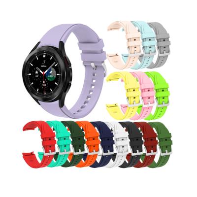 China Decoration Watch Band For Samsung Galaxy Watch 4 44mm 40mm Strap Silicone Sport Strap For Galaxy Watch 4 46mm 42mm Replace Wrist Strap for sale