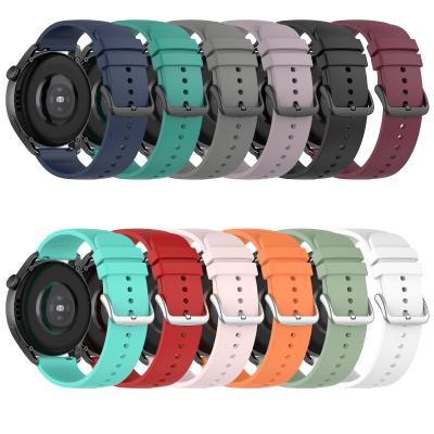 China Silicone Watch Band Silicone Watch Bands For Samsung Galaxy Watch 3 41mm Active 45mm Strap Sport Smart Strap For Huawei Watch GT 2 Pro for sale