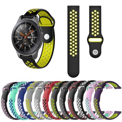 China For Samsung Galaxy Watch 2 Active 40mm 44mm / Galaxy Watch 42mm 46mm 20 22MM Silicone Strap For Samsung Galaxy Watch 2 Active 40mm 44mm / Galaxy Watch 42mm 46mm Strap For HUAWEI GT 2 Watch Band for sale