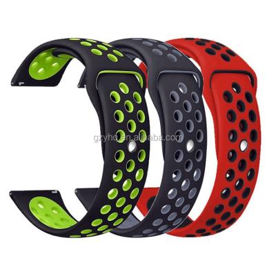 China Silicone Rubber Band For Samsung Gear S3 Frontier 22mm Watch Band Strap Strap For S3 Gear S2 Classic 20mm Sport for sale