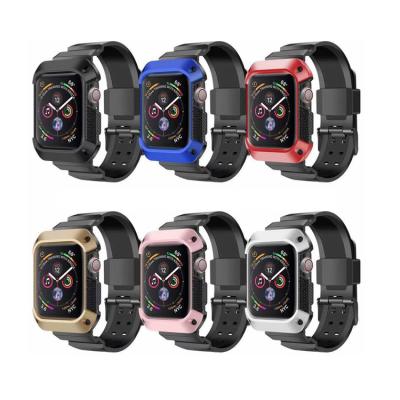 China Colorful Silicone Watch Band For Apple Watch Cases Covers For IWatch Series 6 44mm 40mm for sale