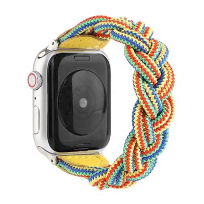 China For Apple Watch Series 6/SE/5/4/3 Weave Handmade Style Elastic Watch Band Strap For Apple Watch Series 6/5/Se 6/5/Apple Watch Series 4/3/2 compatible with 38mm 40mm 42mm 44mm for sale