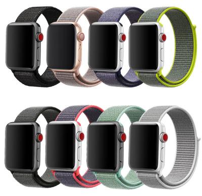 China For Apple Watch Strap Fabric Wrist Band Sport Loop Nylon Watch Bands For Apple Watch i Watchband for sale