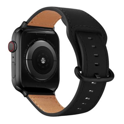 China For Apple Watch Leather Buckle Strap For Apple Watch Band Genuine Leather Strap 44mm 40mm Apple Watch 6 5 4 3 2 1 for sale