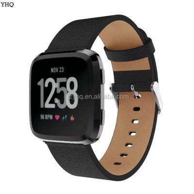 China For Versa Fit Bite Exchangeable Wrist Watch Band Leather Strap For Fitbit Versa Band for sale