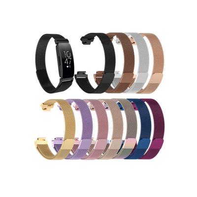 China Stainless Steel For Fitbit Inspire HR Milanese Loop Band Strap, For Fitbit Inspire Magnetic HR Stainless Steel Mesh Bands for sale