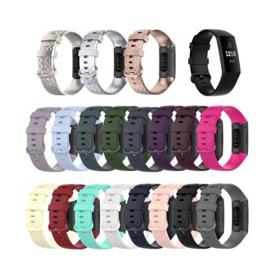 China High Quality TPU Wrist Strap For Charge 4 Band Accessories Fit Bit Wristband For Bit Charge 3 Band Replacement Fit Band for sale