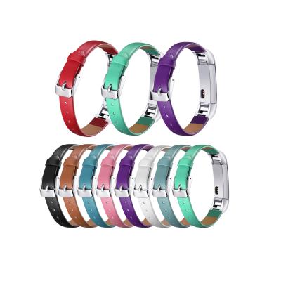 China Replacement Leather Strap Leather Strap with Buckle for Fitbit Alta / Alta Hour for sale