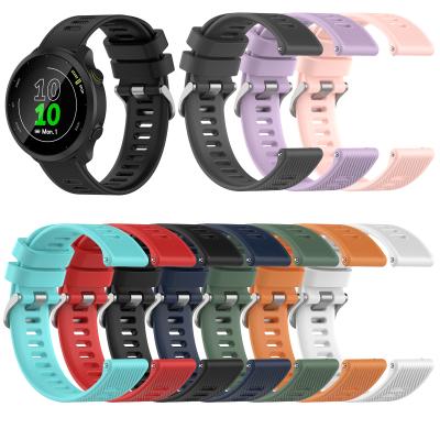 China Official Silicone Watch Band 20mm Style Strap For Garmin Forerunner 55 Strap 158 Forerunner 245 Quick Release Music 645 Strap Silicone Bands for sale