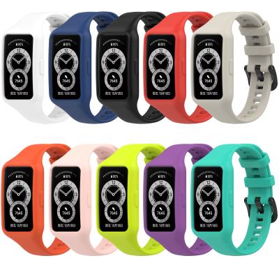 China Silicone Strap For Huawei Honor Band 6 Soft Silicone Strap Strap For Huawei Honor Band 6 Pro Band 6 Wristband Watch Replacement Belt for sale