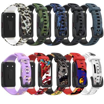 China Silicone Strap For Huawei Band 6 Pro Silicone Watch Strap For Huawei Band 6 Pro Smart Watch Band Replacement Breathable Strap For Honor Band 6 Strap for sale