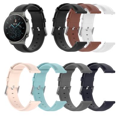 China Leather Band 22mm For Huawei Watch 3/GT 2 Wrist Strap 46mm/GT2 Strap For Samsung Galaxy Watch 46mm Speed ​​S3 for sale