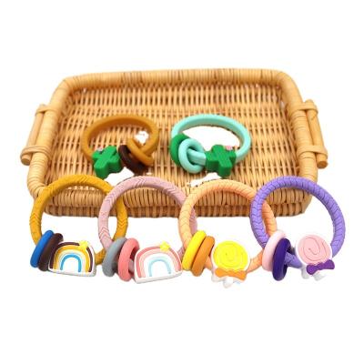 China Soft Toy Baby Teether Silicone Circle for sale