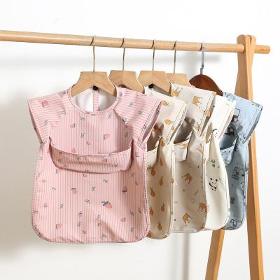 China Cute Baby Bib Wears Customize Soft Baby Bibs Tendr Cuddle PU With Pocket Weaning Messy Play Apron Feeding Eating Waterproof Shirt Print Crumb for sale