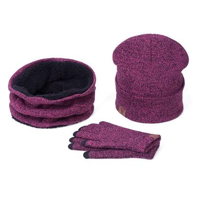 China COMMON Amazon Tending Products Wholesale Custom Hat & Scarf Winter Hats & Scarf Womens Knitted Wool Hat & Scarf Wholesale Set for sale