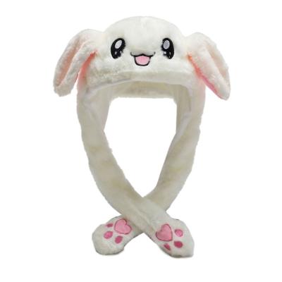 China COMMON Ready To Ship Hot Selling Tik Tok Bunny Ear Hat Moving Ear Hats With Moving Ears Plush Gorro De Conejo for sale