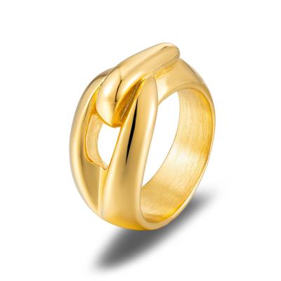 China Punk Interlocking Couple Rings Simple Style Hollow Twisted Rock Cross Retro Style Women Wholesale Rings for sale