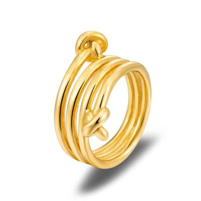 China HC Punk Cavity Gold Ring Design Fashion Stainless Steel Jewelry Ladies Multilayer Rotary Wedding Gift for sale