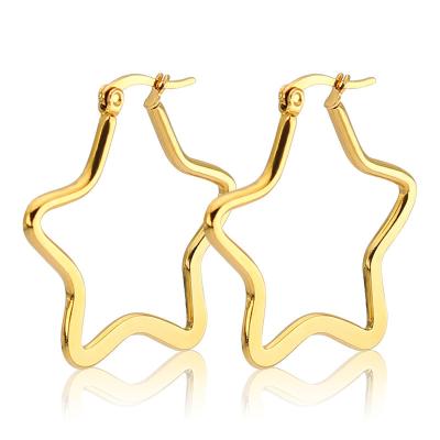 China 2022 new vintage jewelry star pentagon earrings portend fashion jewelry five star earrings for party best friend for sale