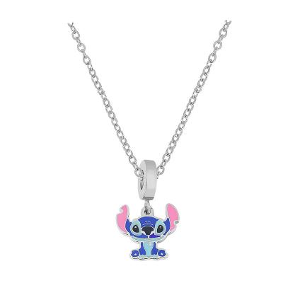 China Other New HC Stainless Steel Cartoon Necklace Stitch Pendant and Mickey Mouse Necklace Children's Birthday Gift for sale