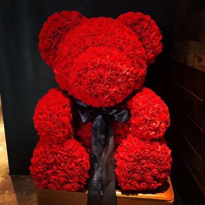 China Best Festival and Valentine's Day Gift Mother's Day Gifts Made in China A Variety of Sizes Artificial PE Rose Flowers Teddy Bear for Christmas Decoration for sale