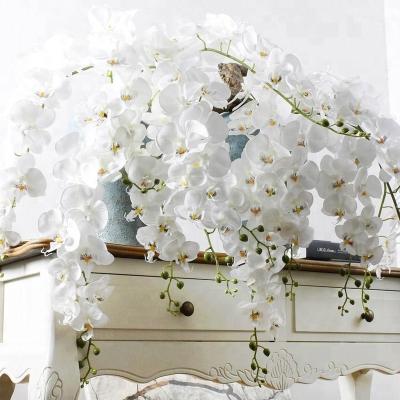 China Natural touch white color butterfly orchid artificial flower for wedding and home decoration for sale