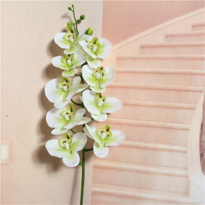 China Top Grade Real Touch Long Stem Real Touch Latex Artificial Blue Butterfly Orchid for sale