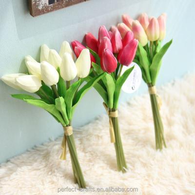 China PU Natural Material Tulip Artificial Touch Flower For Wedding for sale