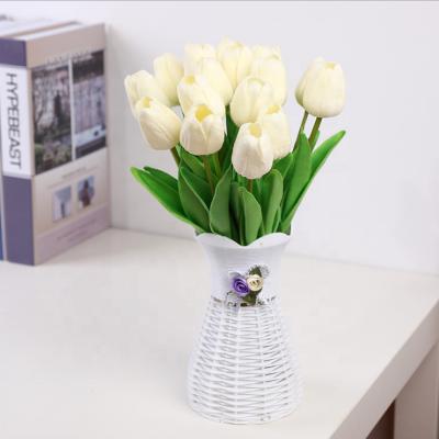 China Real Touch Factory Supply Wall Backdrop Decorative Artificial Flowers Hand Made Tulip for sale