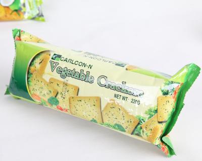 China Natural Healthy Vegetable Cookies Biscuits Crunchy Taste Brand Sweet Cookies 220g for sale