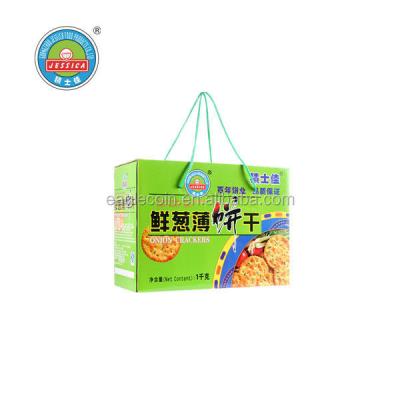 China 1kg Natural Gift Packing Onion Biscuits Slim Crispy Taste HACCP, QS, ISO9001, Biscuits HALAL Good Biscuits for sale