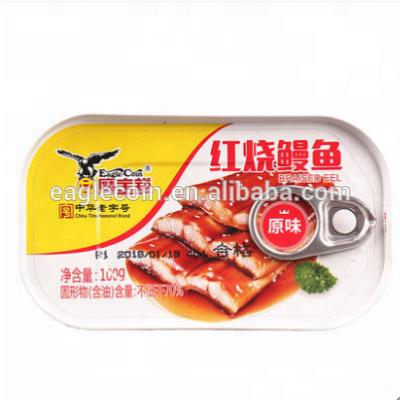 China Eagle Coin Brand Braised Eel tin 100g for sale