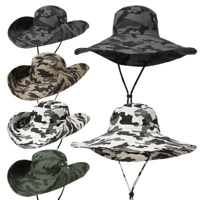 China COMMON Custom Fishing Hat Men'S Breathable Camo Benny Hat Large Brim Visor Suncap Sun Hat Outdoor Hiking for sale