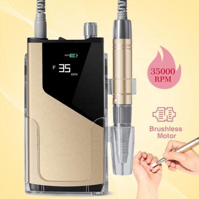 China Dill 2023 professional electric efile brushless nail drill 35000rpm manicure tool high speed/low noise factory new design for sale