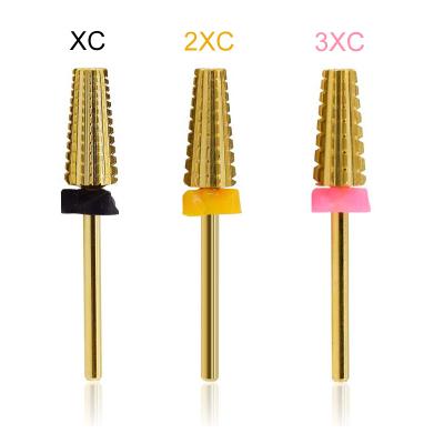 China Removing Cuticle Polish Carbide Nail Polish Manicure Tapered Clean Drill Bits C/M/F Gel Safety Barrel Drill Bits for sale