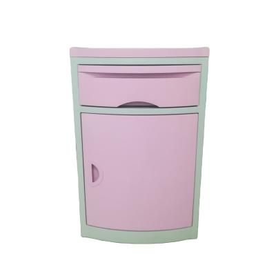 China Plastic modern style multifunctional medical bedside table for hospital for sale