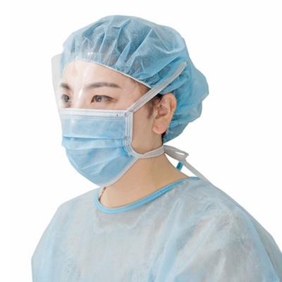 China Eco-friendly and OEM Xiantao face mask with transparent medical anti-fog shield surgical mask with sun visor for sale