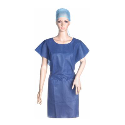 China Hospital Medical Clothing Nonwoven Disposable Medical Patient Protection Gown Without Sleeve for sale