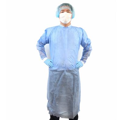 China Industry Food Processing Medical Nonwoven PPE Isolation Medical Waterproof Gown For Level 3 for sale